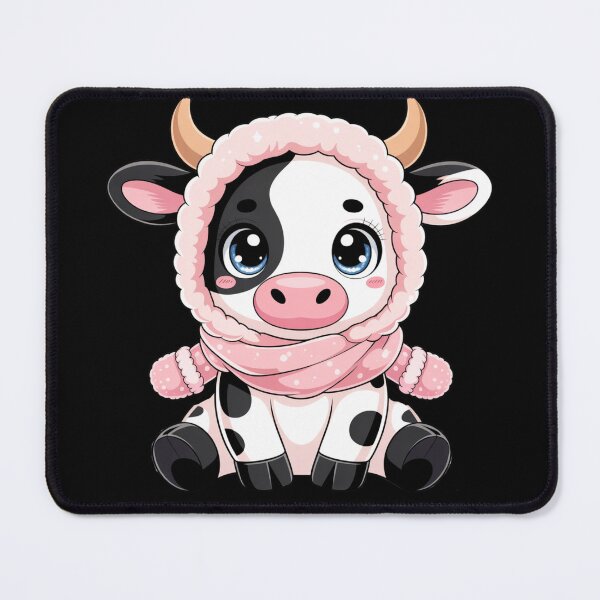 Item preview, Winter Cozy Cow | Cute Kawaii Chibi Cow in Scarf and Mittens designed and sold by ColorSplash123.