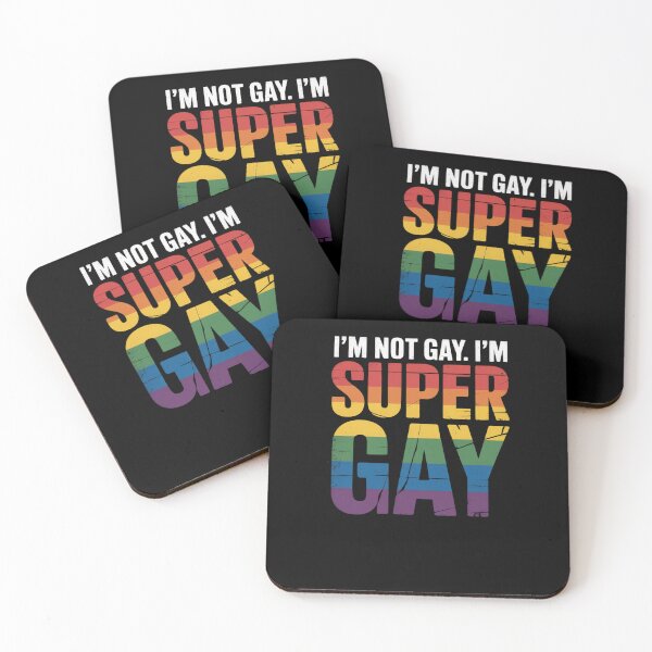 Item preview, I'm Not Gay I'm Super Gay LGBT Pride Rainbow designed and sold by HaileyRobel.