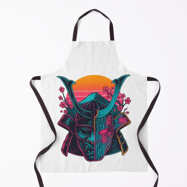 Item preview, Neo-Kintsugi Samurai — Neon Cyber Kabuto. designed and sold by PabDam.