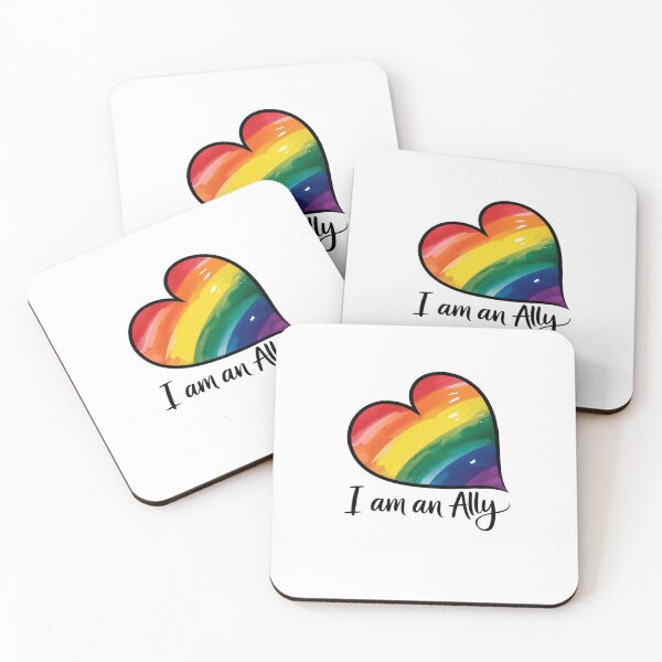 Item preview, I Am An Ally Heart Gay Rainbow Pride LGBTQ Support designed and sold by khorbiasieno.