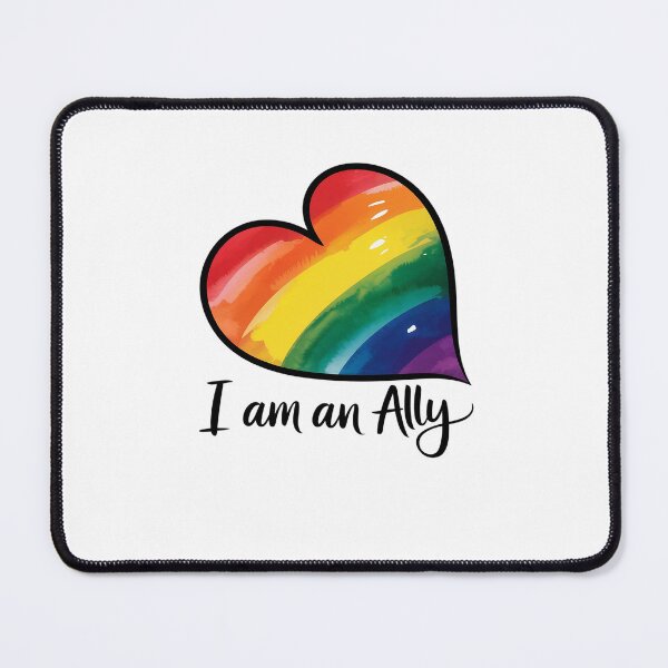 Item preview, I Am An Ally Heart Gay Rainbow Pride LGBTQ Support designed and sold by khorbiasieno.
