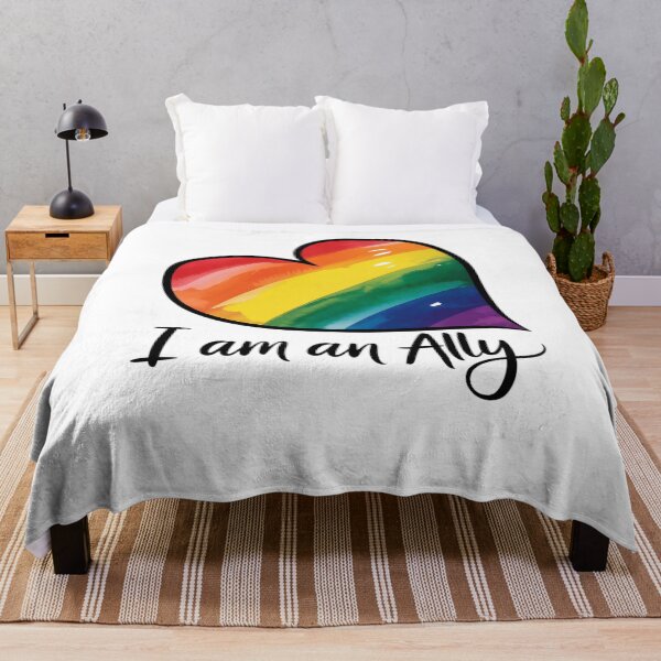 Item preview, I Am An Ally Heart Gay Rainbow Pride LGBTQ Support designed and sold by khorbiasieno.