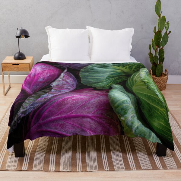 Item preview, Fresh red and green cabbages designed and sold by anytka.
