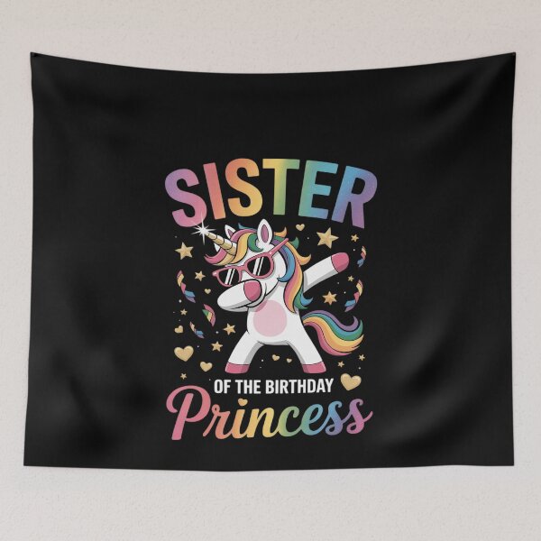 Item preview, Sister of the Birthday Girl Flossing Unicorn Sister  designed and sold by MonsterBuddiess.