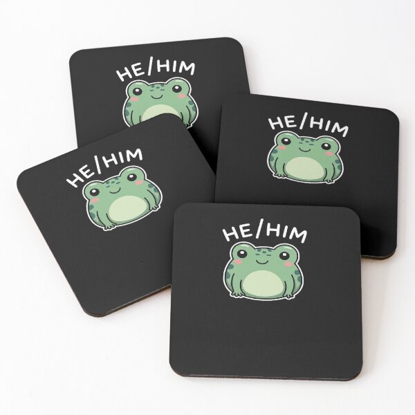 Item preview, He Him Pronouns Frog Cute LGBT Queer designed and sold by DrewLeuschke.