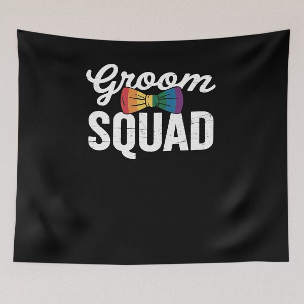 Item preview, Groom Squad Shirt LGBT Pride Gay Bachelor Wedding designed and sold by AmparoBoyle.