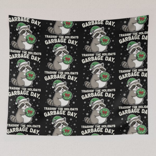 Item preview, Garbage Day Trashin’ the Holidays – Funny Raccoon Christmas Design for Holiday T-Shirts, Hoodies & Gifts designed and sold by graphicnew.