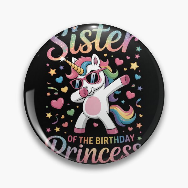 Item preview, Sister of the Birthday Princess Girl Flossing Unicorn Sister designed and sold by MonsterBuddiess.