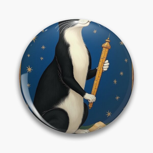 Item preview, Tuxedo Cat Cartographer Medieval Art designed and sold by PictorialWhimsy.