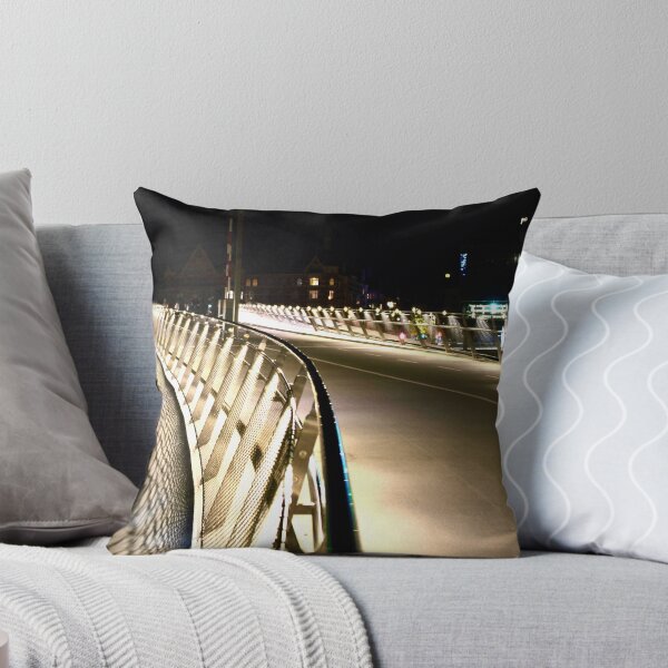 Item preview, Curved bridge at night – connection and path / Swiss Artwork Photography designed and sold by Raphael Wolf.