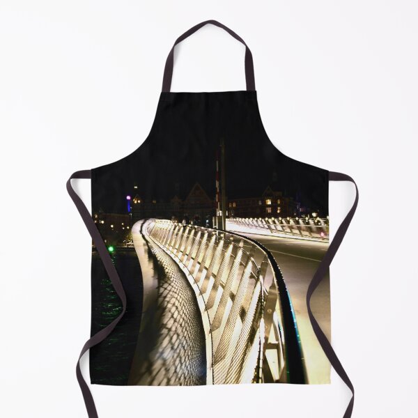 Item preview, Curved bridge at night – connection and path / Swiss Artwork Photography designed and sold by Raphael Wolf.