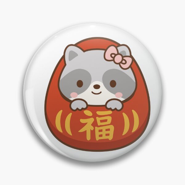 Aperçu de l'œuvre Adorable raton laveur Daruma créée et vendue par BebaLab.