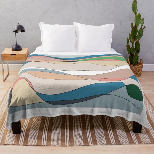 Item preview, Abstract Horizon Wall Art – Flowing Colour Wave Line Art No.76 designed and sold by iampaulmorris.
