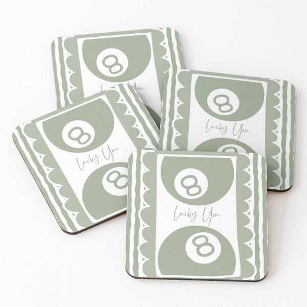 Item preview, Lucky You 8 Ball in Sage Green designed and sold by Dondonmart.
