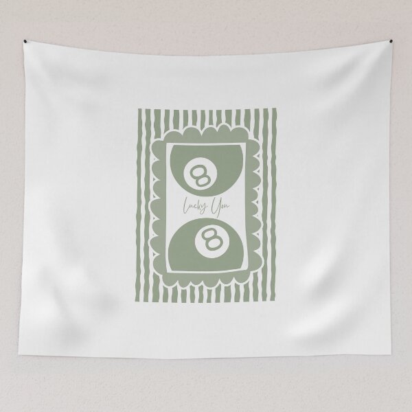 Item preview, Lucky You 8 Ball in Sage Green designed and sold by Dondonmart.