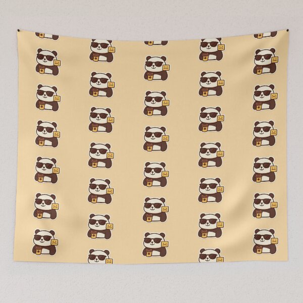 Item preview, Barely Functioning but Still Cute | Funny Panda Coffee Quote designed and sold by Still Breathing Studio.
