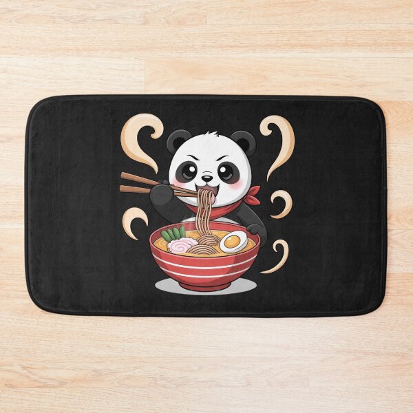 Item preview, Chibi Panda with Ramen Bowl | Cute Kawaii Anime Food Design designed and sold by ColorSplash123.