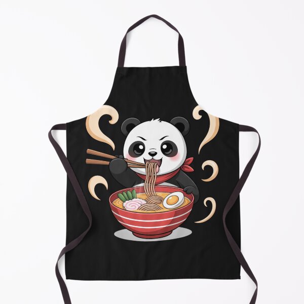 Item preview, Chibi Panda with Ramen Bowl | Cute Kawaii Anime Food Design designed and sold by ColorSplash123.