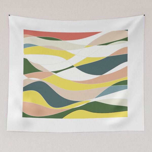 Item preview, Abstract Horizon - Flowing Colour Wave Line Art No. 78 designed and sold by iampaulmorris.