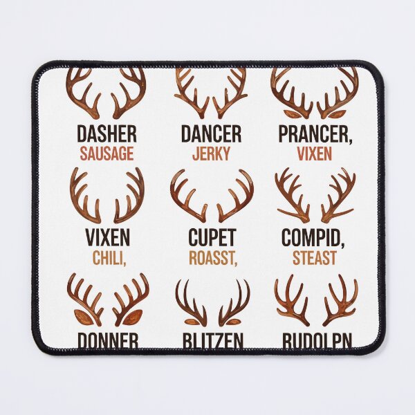 Item preview, Humorous Christmas Reindeer Butcher Chart designed and sold by BANKACEM.STORE.