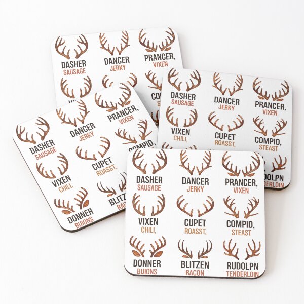 Item preview, Humorous Christmas Reindeer Butcher Chart designed and sold by BANKACEM.STORE.