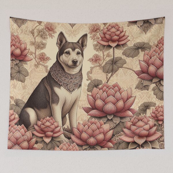 Item preview, Thai Flower Pattern Dog designed and sold by Vanich-Panich.