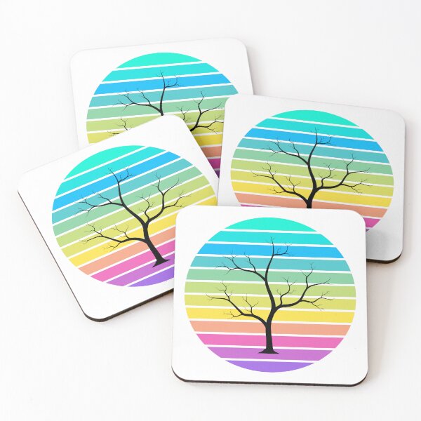 Item preview, Aesthetic Tree Art Apparel – Colourful Sunset Vibes designed and sold by Melty Shirts.