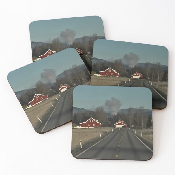 Item preview, Liminal Space Red Cabins Mountain designed and sold by ashandbubu.