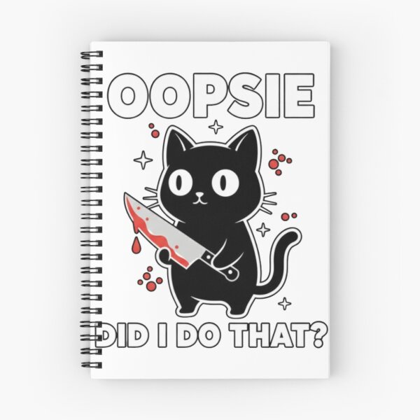 Item preview, Oopsie Did I Do That Funny Murderous Black Cat With Knife designed and sold by Cellara91.