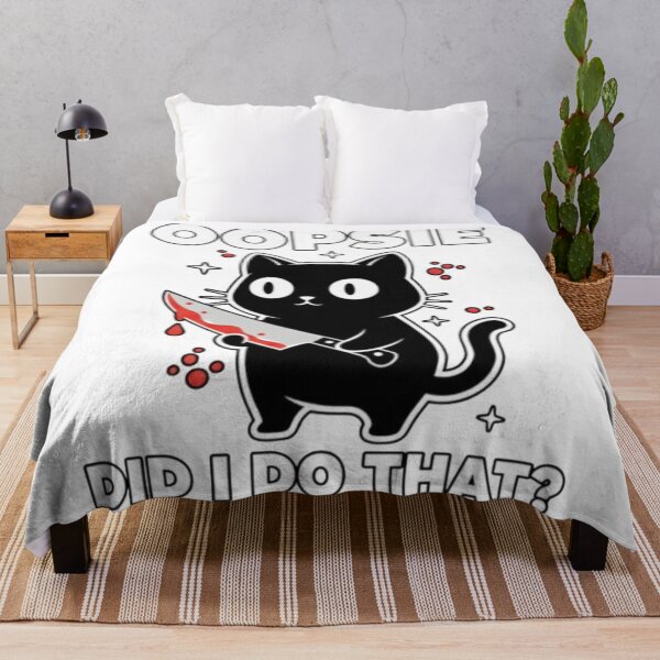 Item preview, Oopsie Did I Do That Funny Murderous Black Cat With Knife designed and sold by Cellara91.