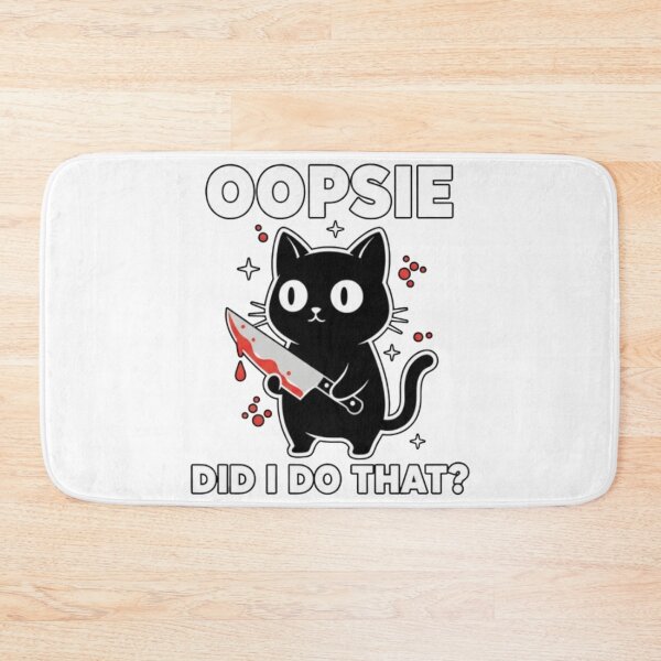 Item preview, Oopsie Did I Do That Funny Murderous Black Cat With Knife designed and sold by Cellara91.