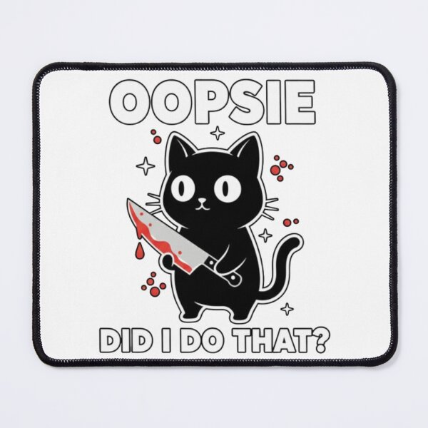 Item preview, Oopsie Did I Do That Funny Murderous Black Cat With Knife designed and sold by Cellara91.