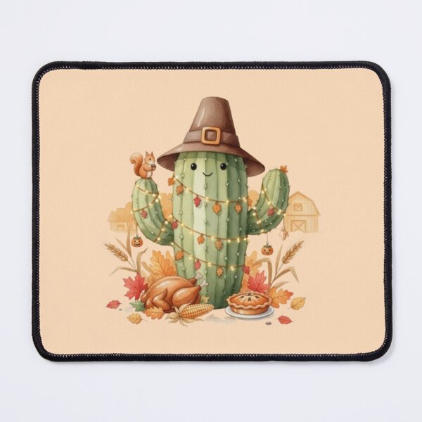 Item preview, Happy Thanksgiving Cactus - Pilgrim Hat & Fall Harvest designed and sold by Syrupulse.