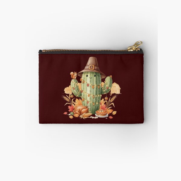 Item preview, Happy Thanksgiving Cactus - Pilgrim Hat & Fall Harvest designed and sold by Syrupulse.