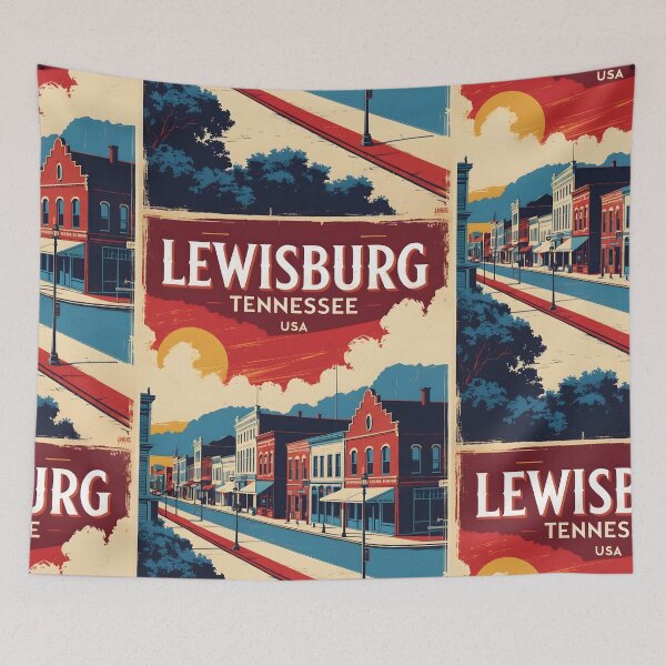 Item preview, Lewisburg Tennessee 1950s USA Vintage Travel Tourism designed and sold by TravelersGems.
