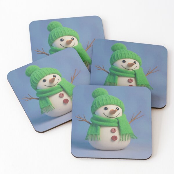Item preview, Cheerful Snowman in Green Winter Gear designed and sold by christmas-xmas.