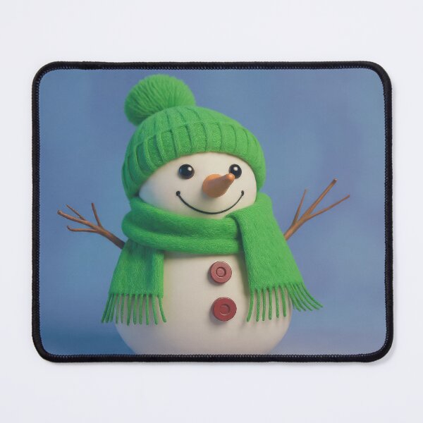 Item preview, Cheerful Snowman in Green Winter Gear designed and sold by christmas-xmas.