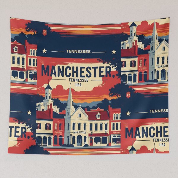 Item preview, Manchester Tennessee 1950s USA Vintage Travel Tourism designed and sold by TravelersGems.