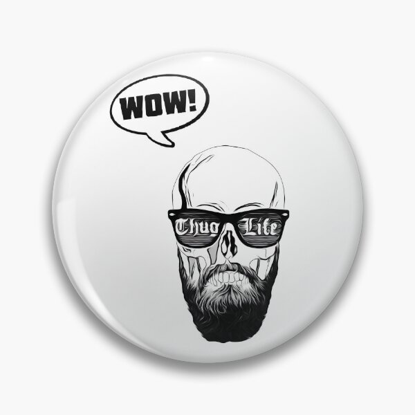 Item preview, "Thug Life" Skull with Beard - High Contrast Graphic [WOW!]  designed and sold by SergioMiklos.