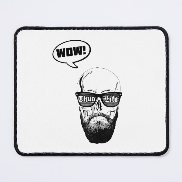 Item preview, "Thug Life" Skull with Beard - High Contrast Graphic [WOW!]  designed and sold by SergioMiklos.