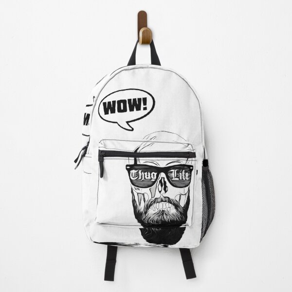 Item preview, "Thug Life" Skull with Beard - High Contrast Graphic [WOW!]  designed and sold by SergioMiklos.