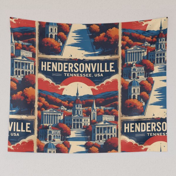 Item preview, Hendersonsville Tennessee 1950s USA Vintage Travel Tourism designed and sold by TravelersGems.