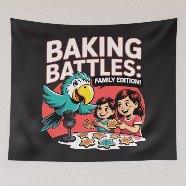 Item preview, Fun-Filled Cookie Challenge with Parrot and Red-Clad Contestants designed and sold by SplashTastic.