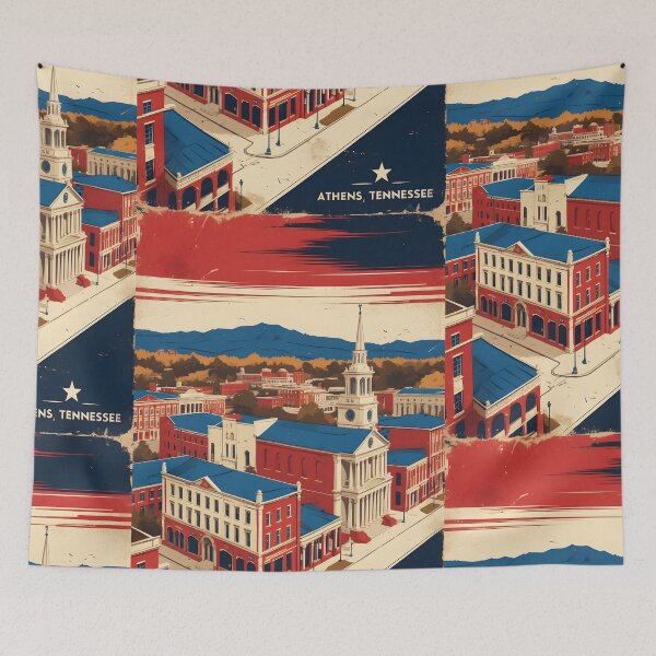 Item preview, Athens Tennessee 1950s USA Vintage Travel Tourism designed and sold by TravelersGems.