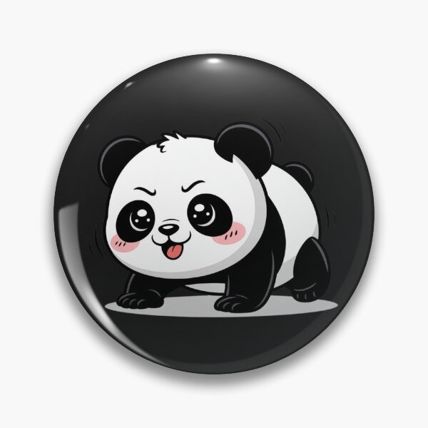 Item preview, Chibi Panda Doing Push-Ups | Funny Kawaii Gym Panda Art designed and sold by ColorSplash123.