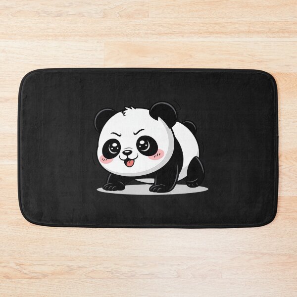 Item preview, Chibi Panda Doing Push-Ups | Funny Kawaii Gym Panda Art designed and sold by ColorSplash123.