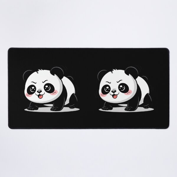 Item preview, Chibi Panda Doing Push-Ups | Funny Kawaii Gym Panda Art designed and sold by ColorSplash123.
