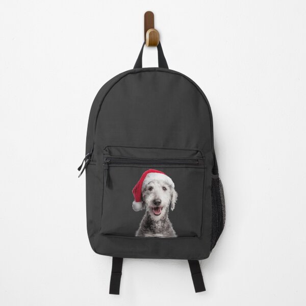 Item preview, Cute Bedlington Terrier Christmas Art — Bedlington Terrier Wearing Santa Hat designed and sold by LazyOwlStore.
