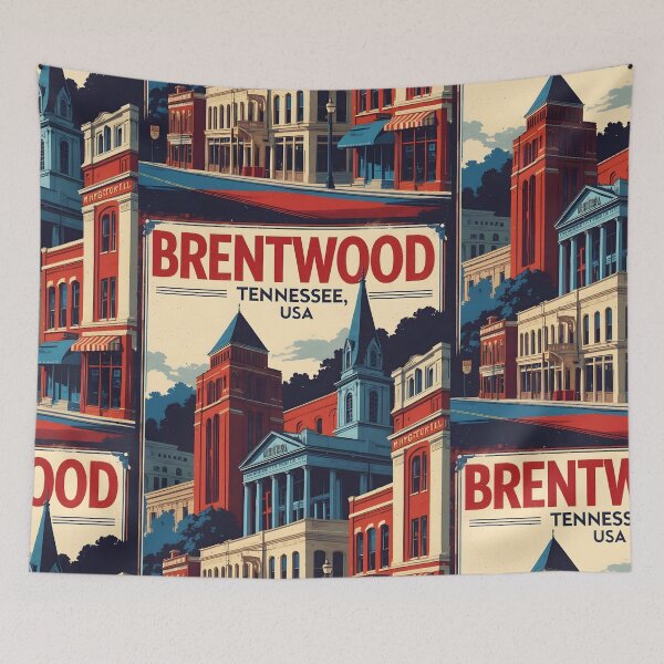 Item preview, Brentwood Tennessee 1950s USA Vintage Travel Tourism designed and sold by TravelersGems.
