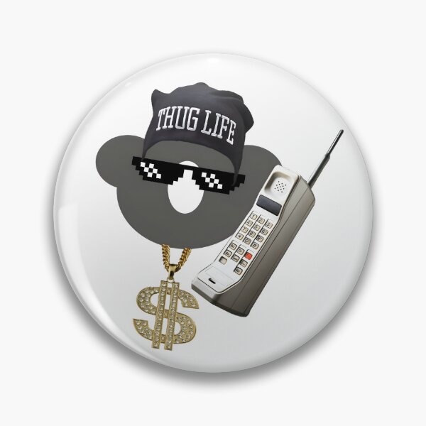 Item preview, "Thug Life" Koala Meme - Ironic Graphic with 80s Brick Phone and Gold Chain  designed and sold by SergioMiklos.